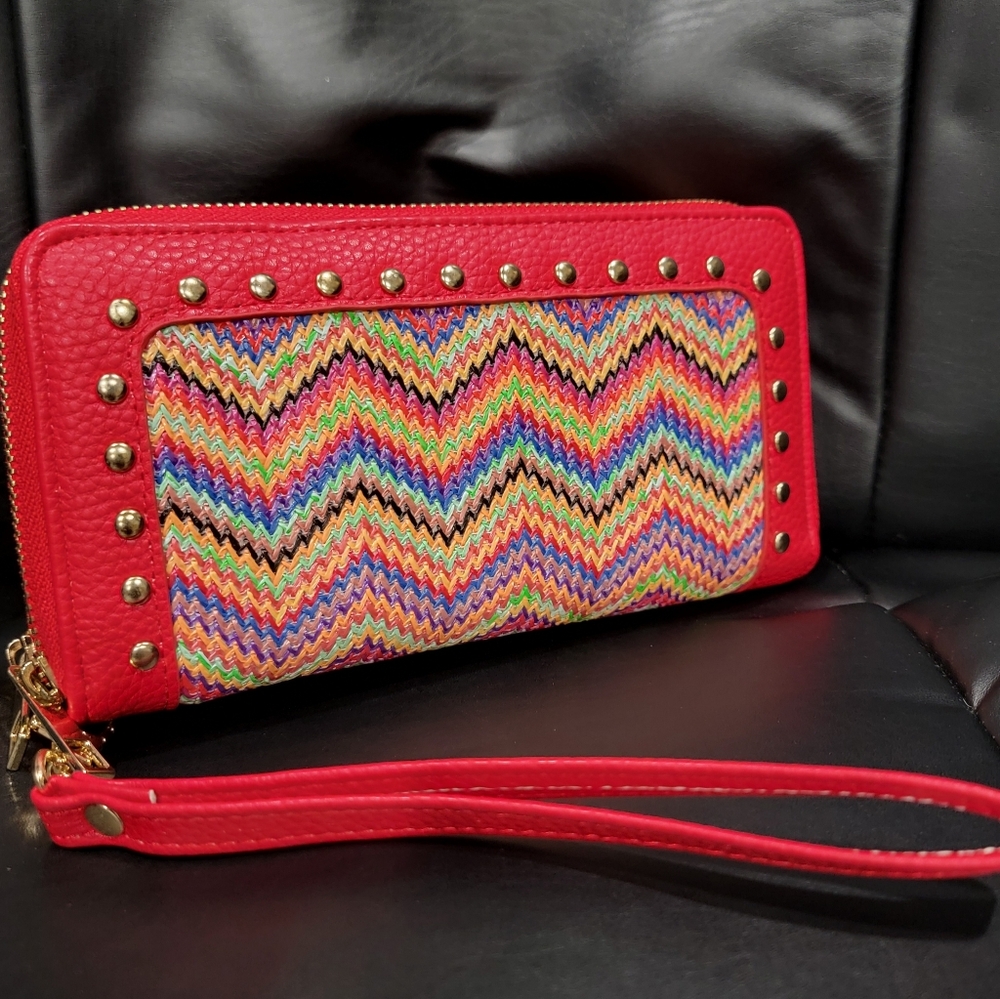 Double Zipper Wristlet Wallet